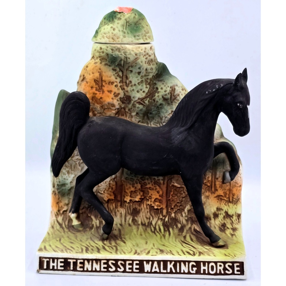 Grenadier Spirits 1978 Tennessee Walking Horse Black Vintage Ceramic Decanter
